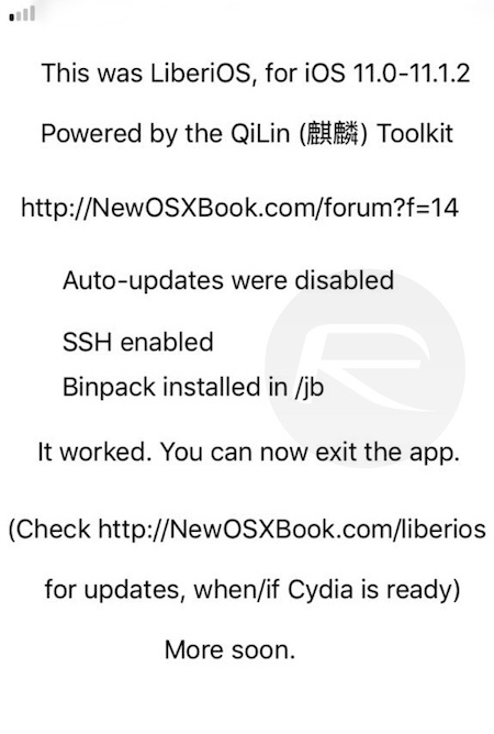 วิธีและขั้นตอนเจลเบรค iOS 11 - iOS 11.1.2 แบบ Semi-Jailbreak ด้วย LiberiOS วิธีและขั้นตอนเจลเบรค iOS 11 - iOS 11.1.2 แบบ Semi-Jailbreak ด้วย LiberiOS