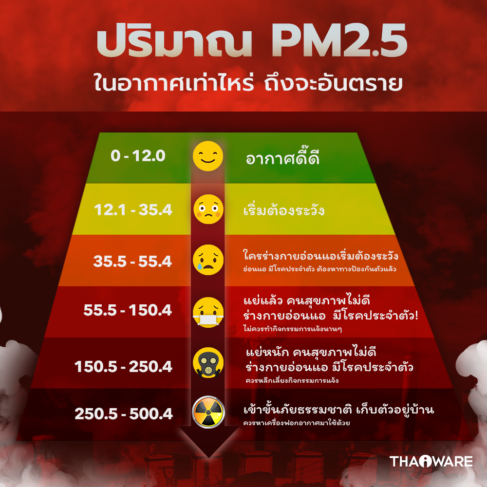 ฝุ่นละออง Pm 2 5 คืออะไร ย่อมาจากคำว่าอะไร และ ผลกระทบ อันตรายจากฝุ่น Pm 2 5 Thaiware