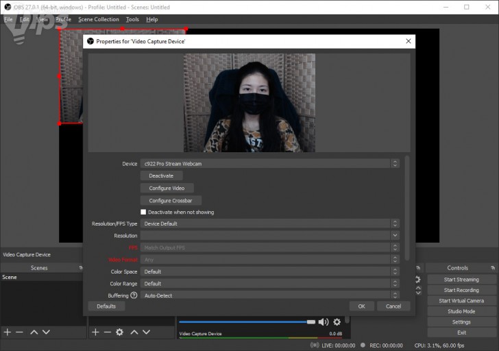 add webcam to obs studio