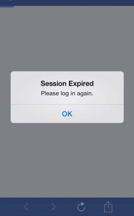 facebook session expired why